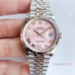 Replica Rolex Oyster Perpetual Datejust Watch Pink Dial with VI IX Diamond